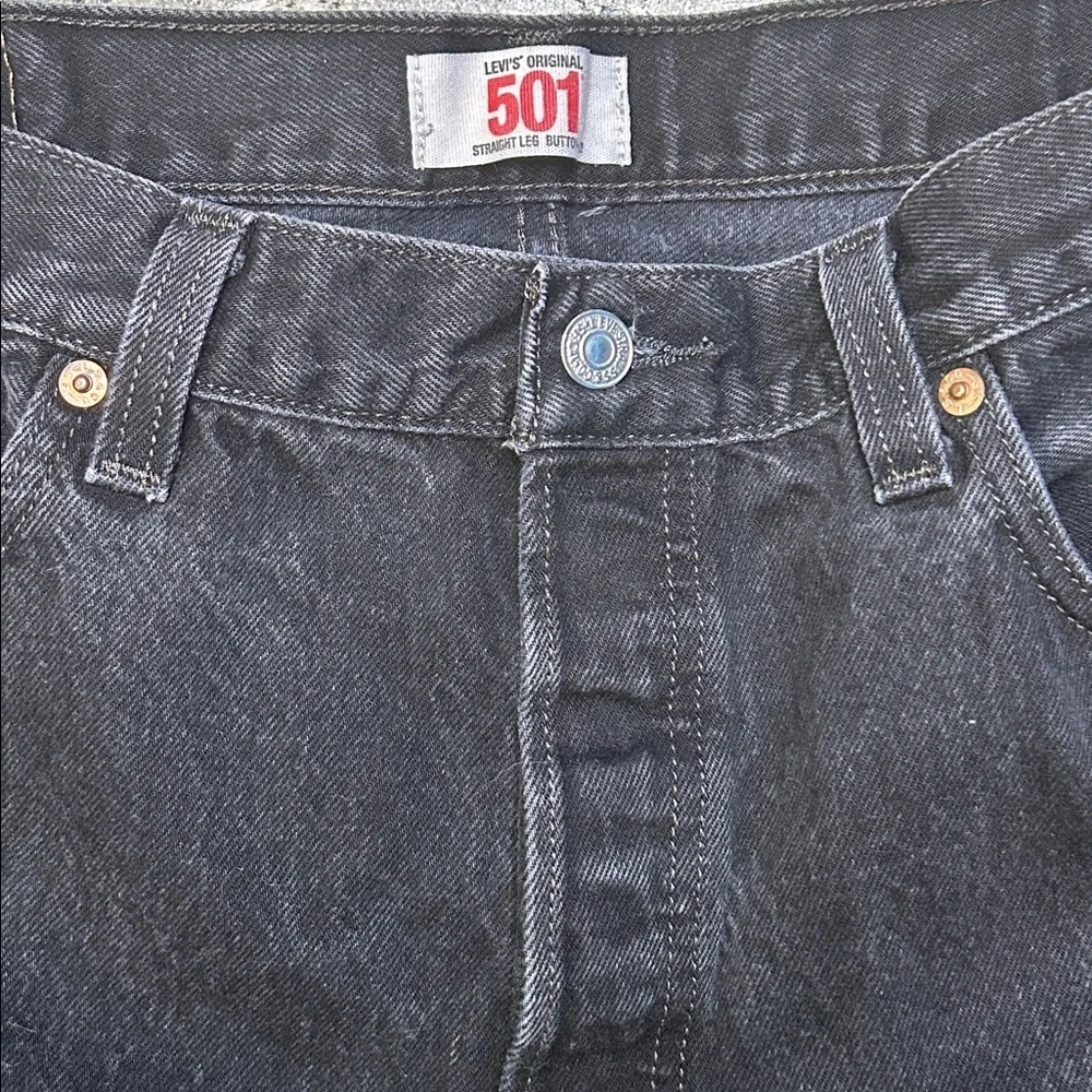 Levi's 501 Men's Dark Black Straight Jeans
